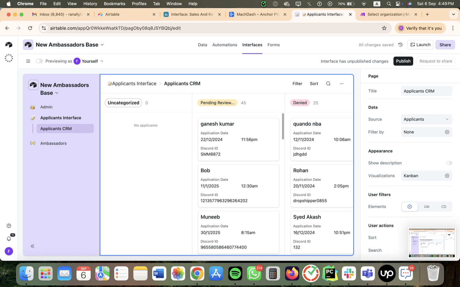Creator Ambassador Program Ops - Airtable, Make.com & Zapier screenshot 5